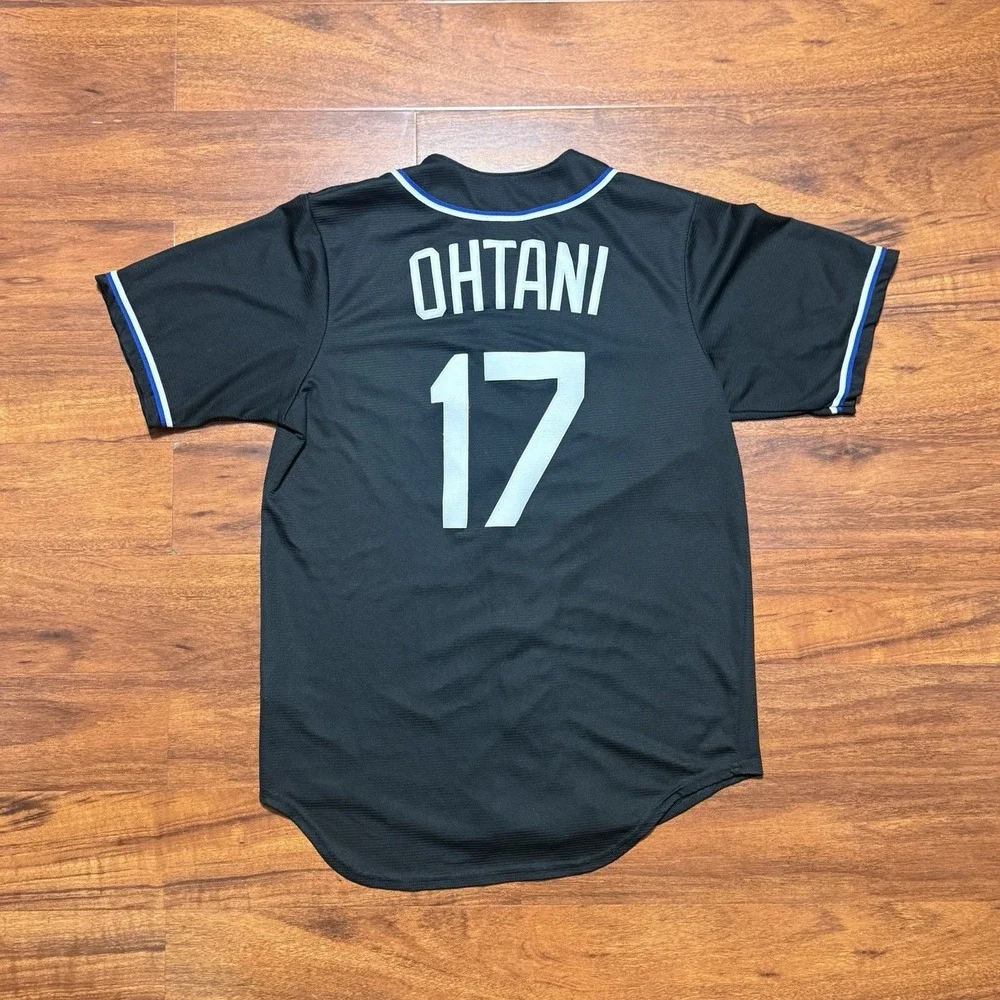 Nike‎ Shohei Ohtani Los Angeles Dodgers Authentic Black Lights Out Jersey Medium